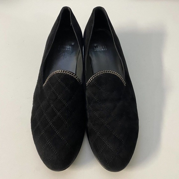 Stuart Weitzman Black Quilted Loafers - Picture 3 of 8